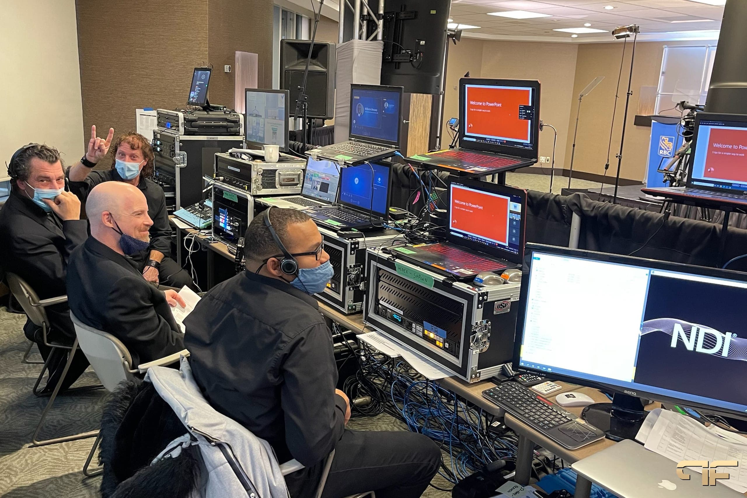 Backup connectivity plan for a hybrid event production team