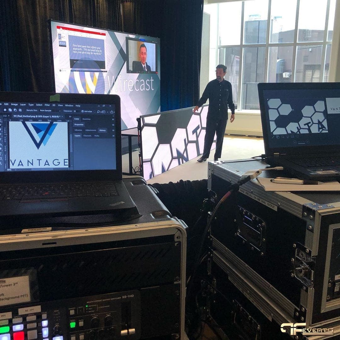 Live Studio set-up for hybrid events