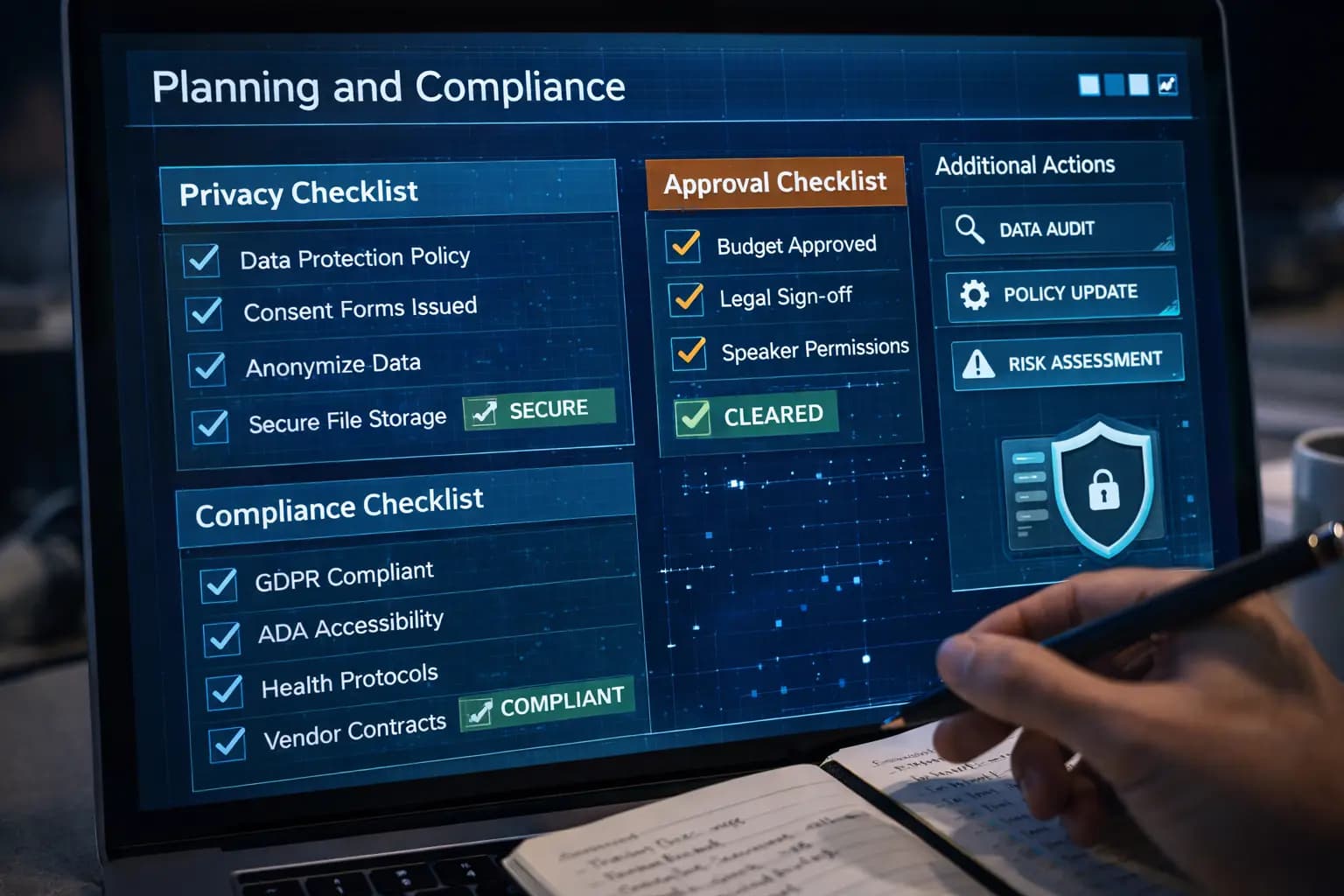 responsible AI use in event planning and attendee data protection