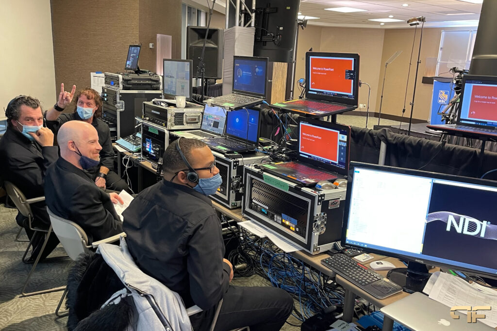 Backup connectivity plan for a hybrid event production team