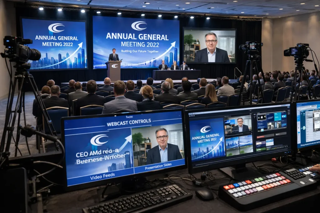 hybrid AGM livestream and remote shareholder participation