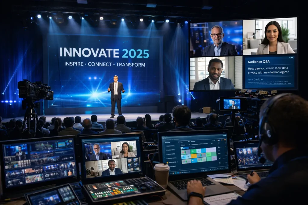 AI support for hybrid event production and audience engagement