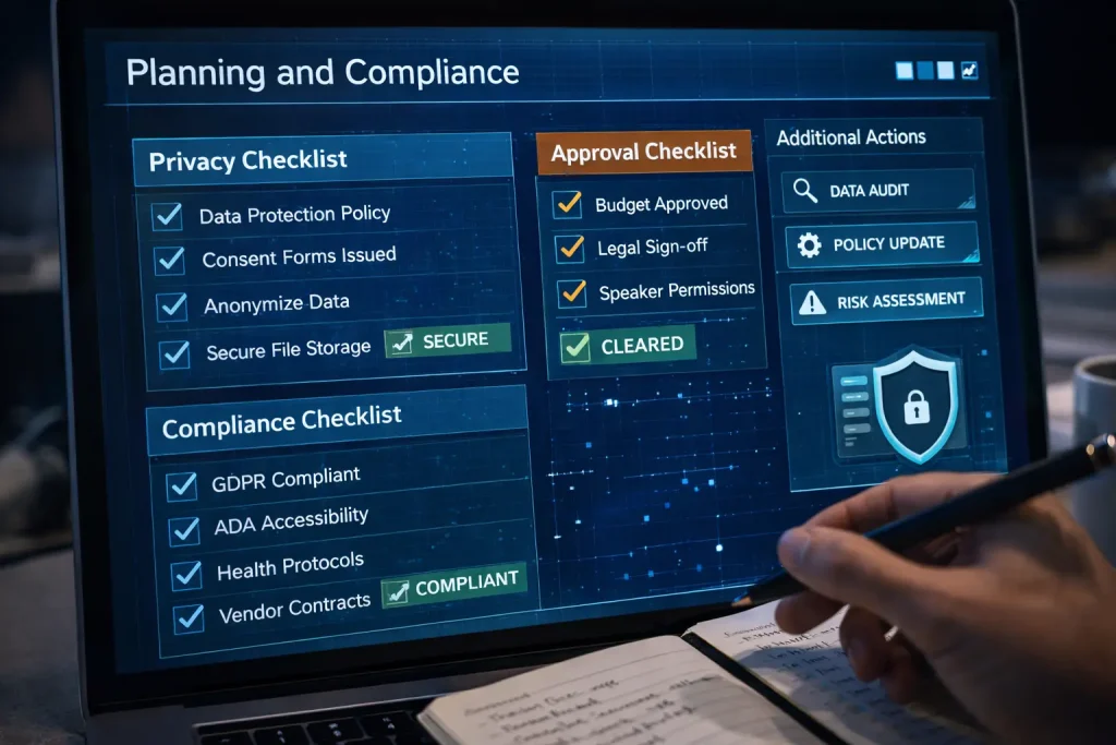 responsible AI use in event planning and attendee data protection