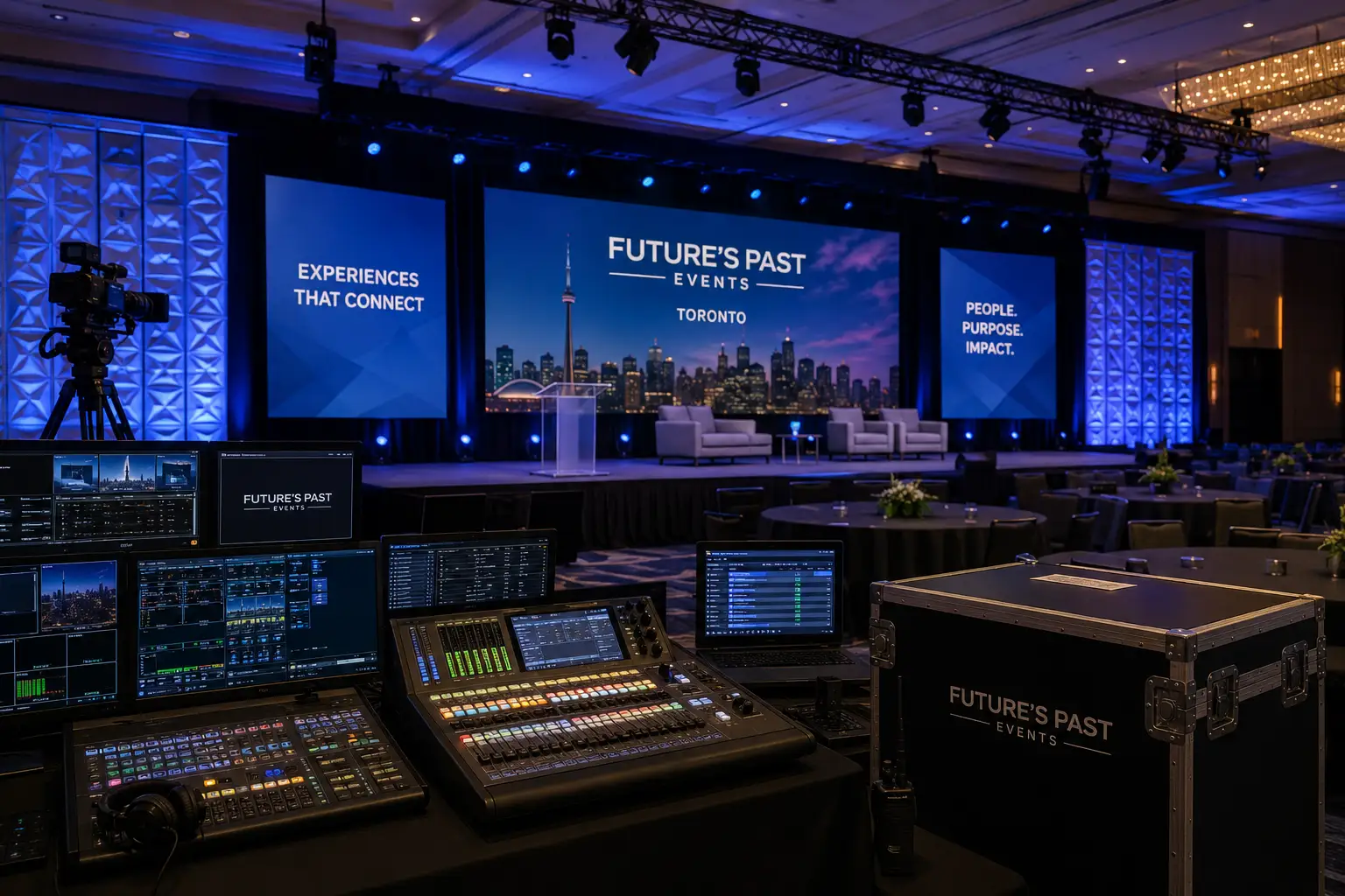 Toronto event production rehearsal support before a live corporate event