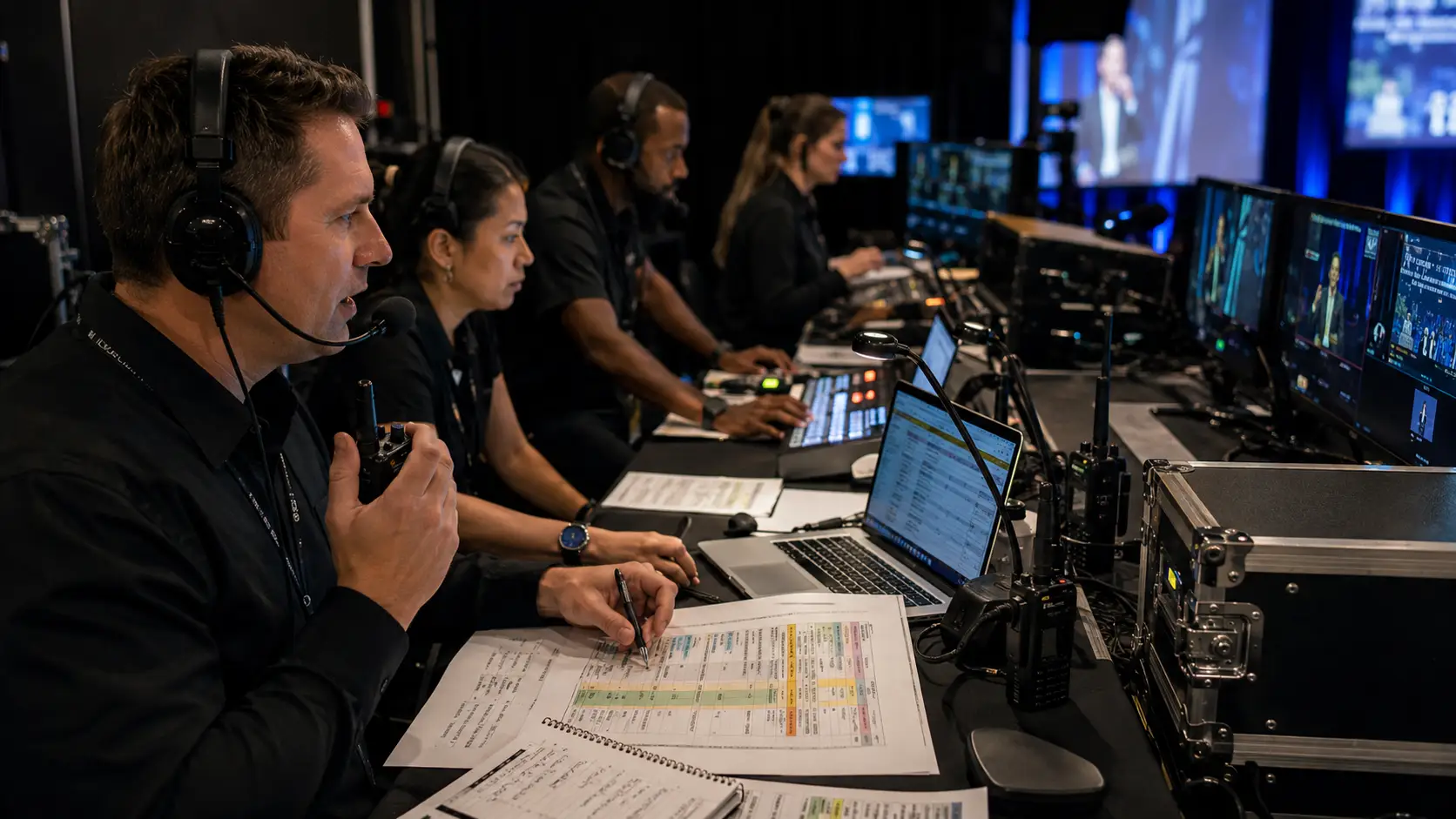 show day communication chain for events