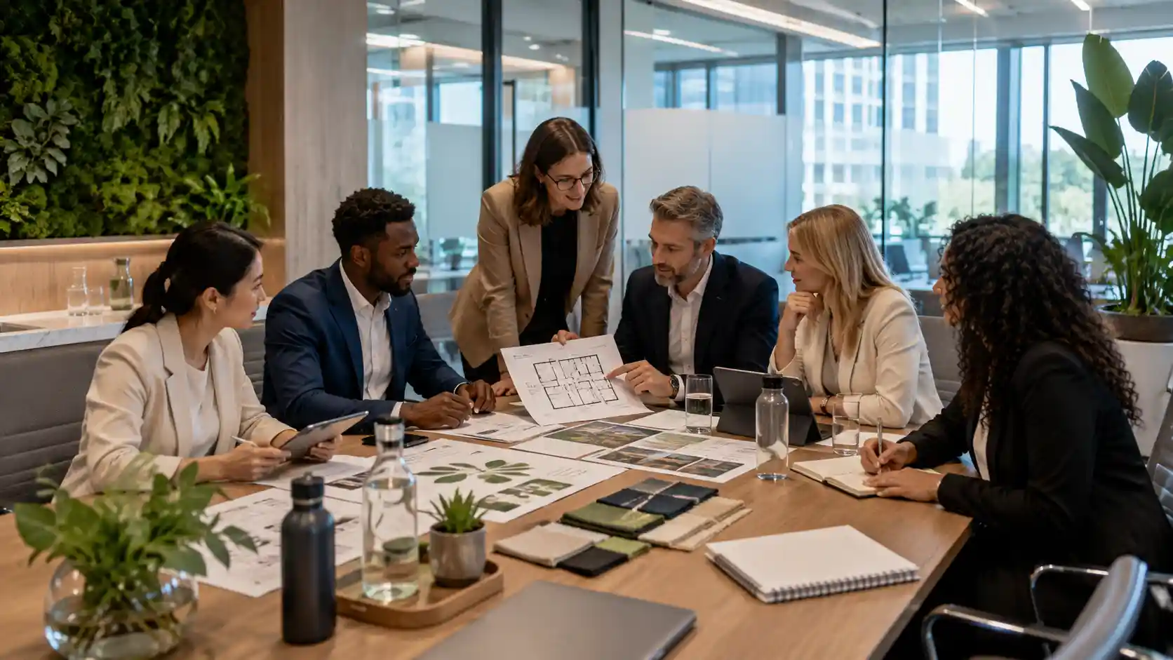 Sustainable event planning session for a corporate conference